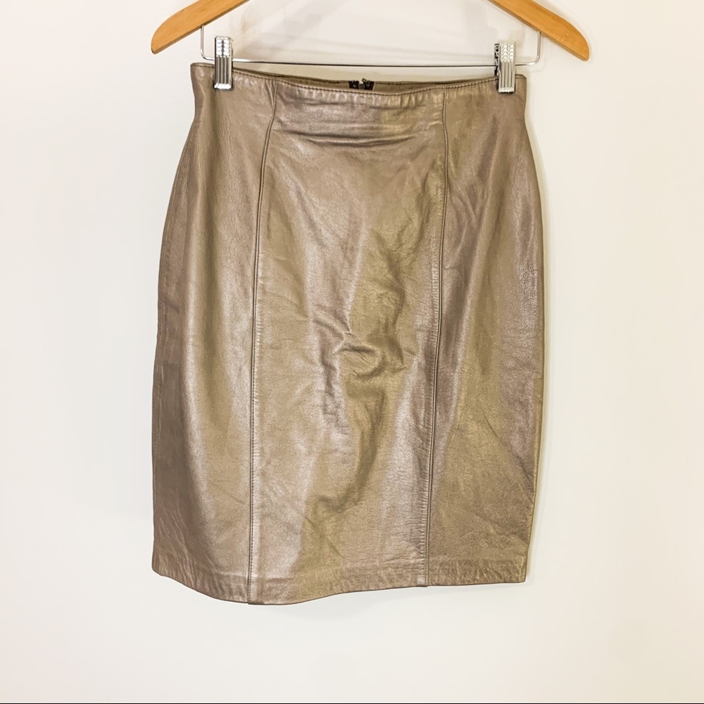 Lord & Taylor Metallic Pencil Skirt